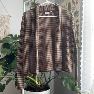 Vintage/Retro Brown and Black Cardigan